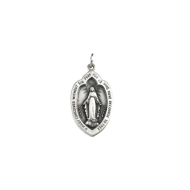 FB Jewels 14K Yellow Gold 12mm Round St Peregrine Medal