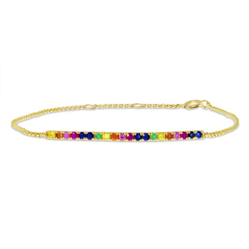 Rainbow Sapphire & Diamond Bangle Bracelet – CRAIGER DRAKE DESIGNS®