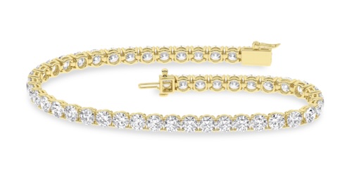 gold tennis bracelet with diamonds